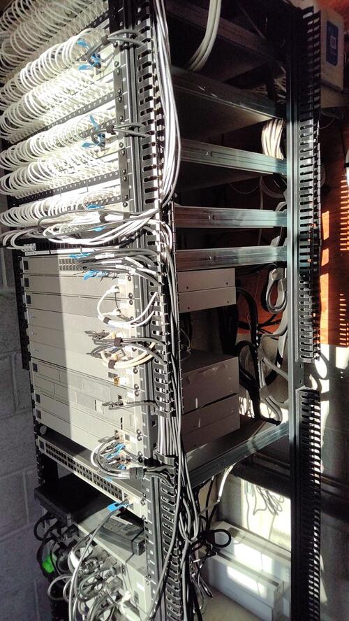 image of a completed server rack
